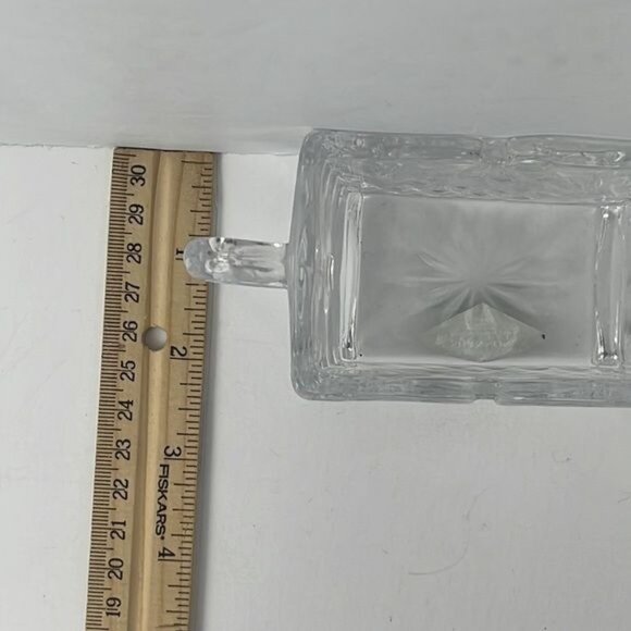 Shannon Crystal Designs of Ireland Hand Crafted Rectangle Crystal Footed Creamer - Picture 13 of 14